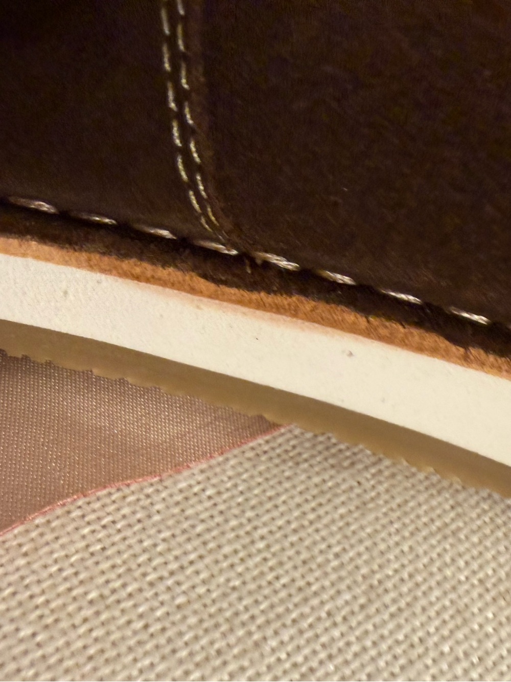 Myra Bag Brown Moccasin Loafers with Red & Yellow Aztec Fabric - Picture 5 of 9